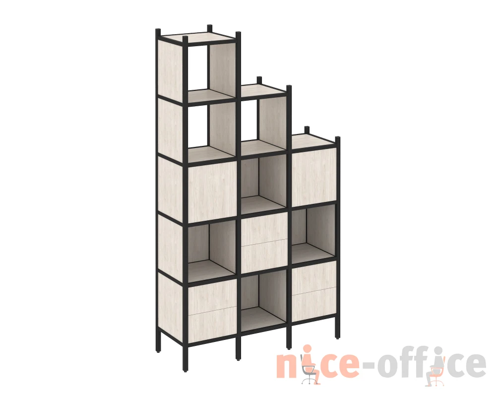 Прямой стеллаж L-22 1278x446x2280 Лофт / Loft
