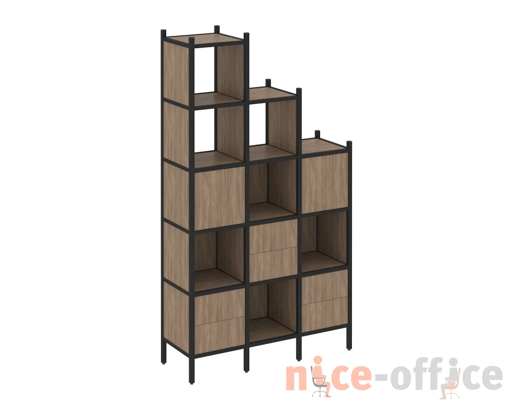 Прямой стеллаж L-22 1278x446x2280 Лофт / Loft