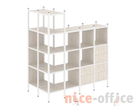 Угловой внешний стеллаж наборный L-57 862x1694x1869 Лофт / Loft images