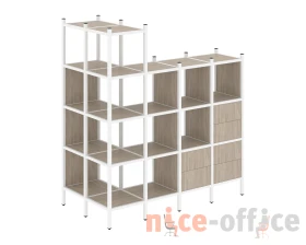 Угловой внешний стеллаж наборный L-57 862x1694x1869 Лофт / Loft images