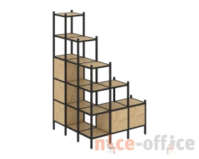 Угловой внешний стеллаж наборный L-59 1278x1278x2280 Лофт / Loft images