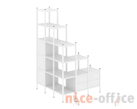Угловой внешний стеллаж наборный L-59 1278x1278x2280 Лофт / Loft images