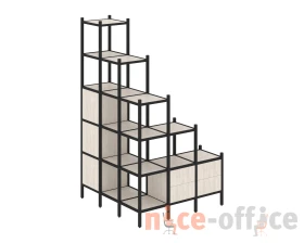 Угловой внешний стеллаж наборный L-59 1278x1278x2280 Лофт / Loft images