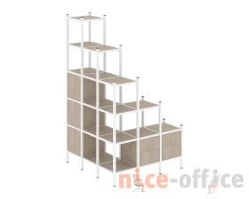 Угловой внешний стеллаж наборный L-59 1278x1278x2280 Лофт / Loft images