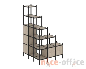 Угловой внешний стеллаж наборный L-59 1278x1278x2280 Лофт / Loft images