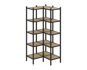 Угловой внутренний стеллаж L-32 862x862x1869 Лофт / Loft images