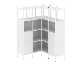 Угловой внутренний стеллаж L-33 1278x1278x1869 Лофт / Loft images