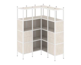 Угловой внутренний стеллаж L-33 1278x1278x1869 Лофт / Loft images