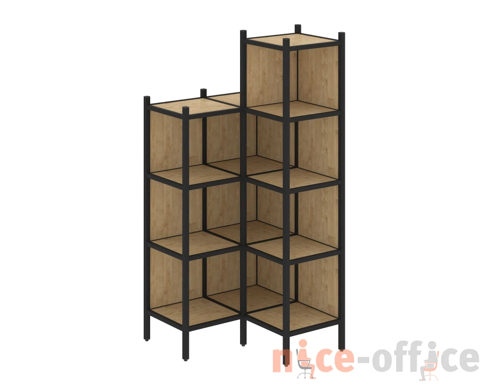 Угловой внутренний стеллаж L-38 862x862x1869 Лофт / Loft