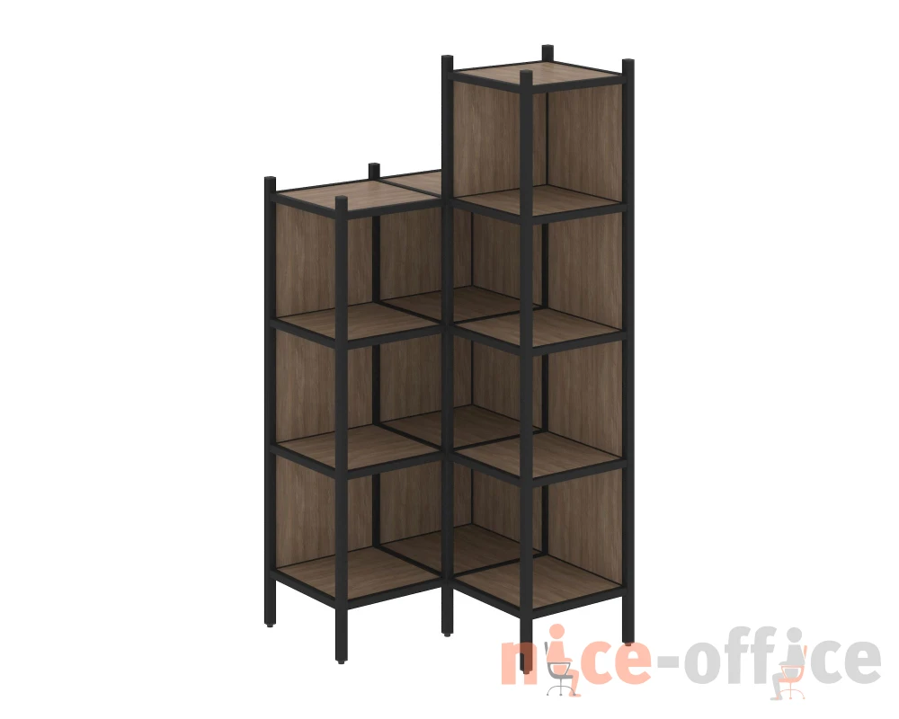 Угловой внутренний стеллаж L-38 862x862x1869 Лофт / Loft