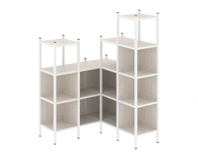 Угловой внутренний стеллаж L-39 1278x1278x1869 Лофт / Loft images