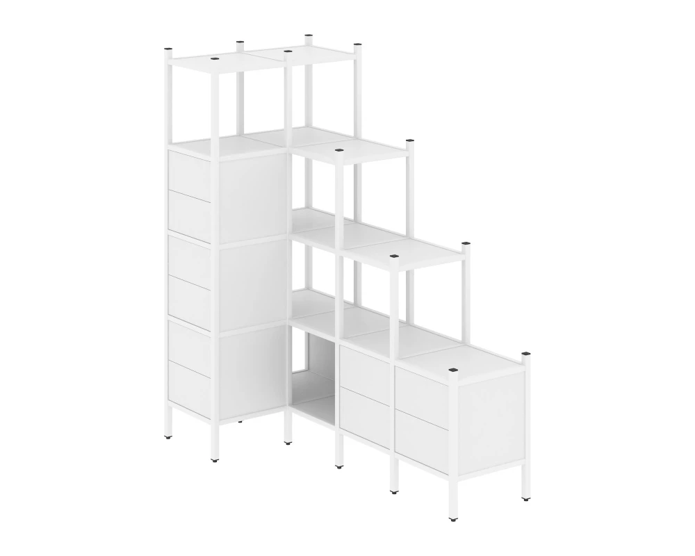 Угловой внутренний стеллаж L-42 862x1694x1869 Лофт / Loft