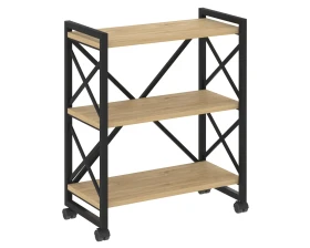 Стеллаж на колесных опорах - 3 полки 800х400х968 Лофт / Loft images