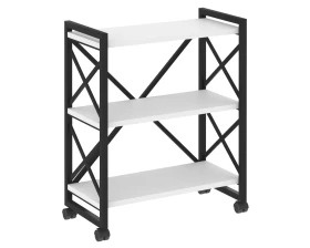 Стеллаж на колесных опорах - 3 полки 800х400х968 Лофт / Loft images