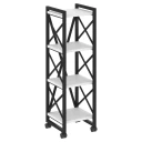 отзыв Стеллаж на колесных опорах - 4 полки 400х400х1334 Лофт / Loft