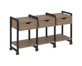 Тумба на колесных опорах наборная. Вариант №4 1440х460х767 Лофт / Loft images