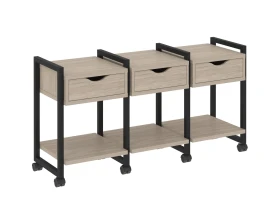 Тумба на колесных опорах наборная. Вариант №4 1440х460х767 Лофт / Loft images