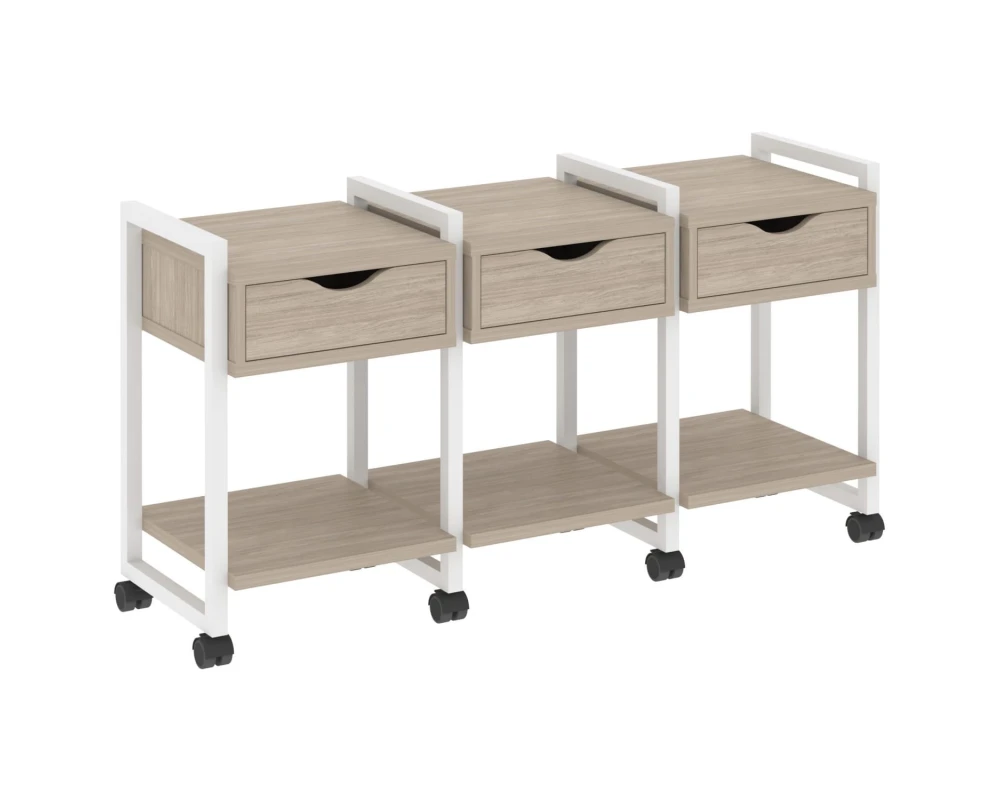 Тумба на колесных опорах наборная. Вариант №4 1440х460х767 Лофт / Loft