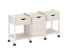 Тумба на колесных опорах наборная. Вариант №6 1440х460х767 Лофт / Loft images