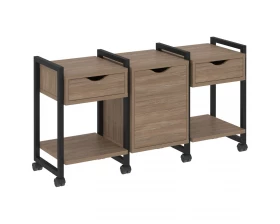 Тумба на колесных опорах наборная. Вариант №6 1440х460х767 Лофт / Loft images