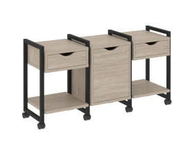 Тумба на колесных опорах наборная. Вариант №6 1440х460х767 Лофт / Loft images