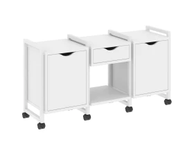 Тумба на колесных опорах наборная. Вариант №7 1440х460х767 Лофт / Loft images