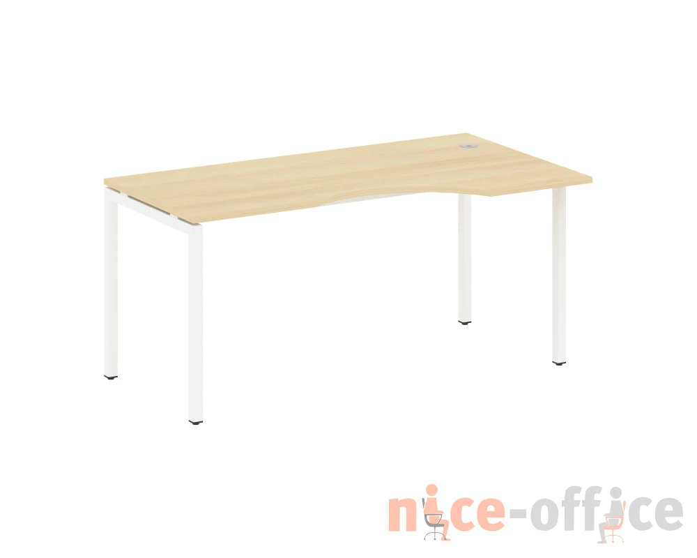 Стол криволинейный правый на П-образном м/к 1600x900x750 Метал Систем Куатро 4х4 / Metal System Quattro 4x4