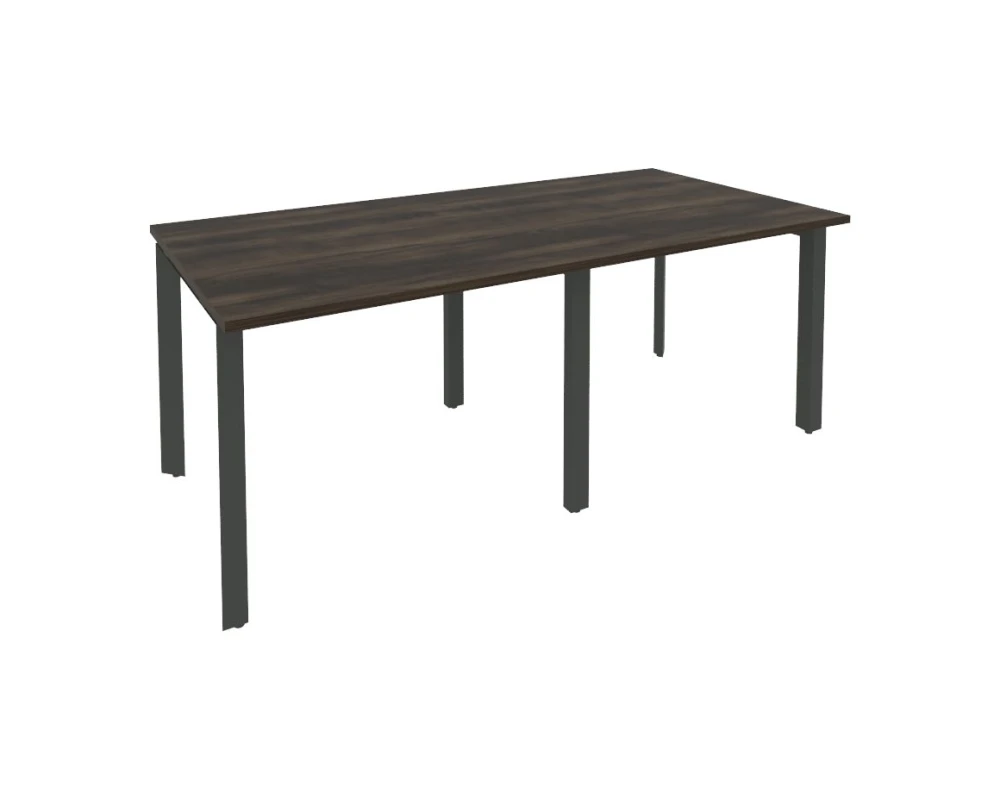 Стол переговорный (2 столешницы) на П-образном м/к 1960x980x750 Оникс / Onix