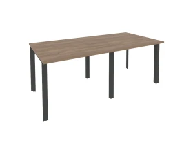 Стол переговорный (2 столешницы) на П-образном м/к 1960x980x750 Оникс / Onix images