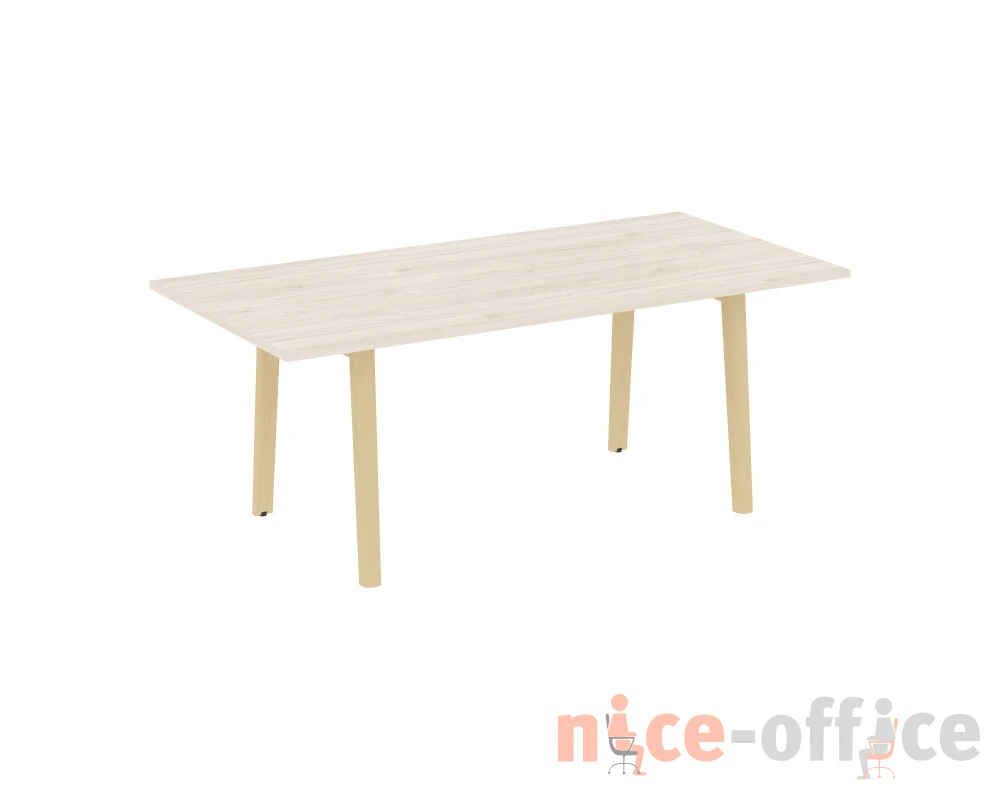 Стол переговорный, опоры - массив дерева 198x98x75 Оникс Вуд Директ / Onix Wood Direct