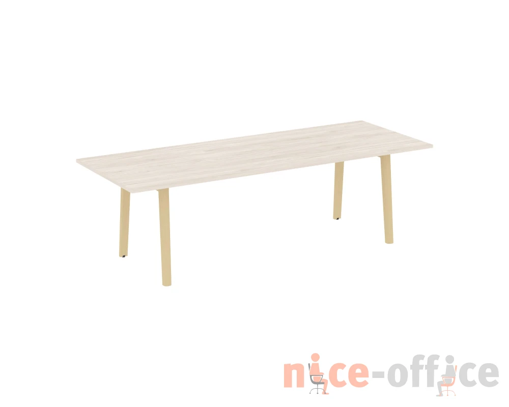 Стол переговорный, опоры - массив дерева 258x98x75 Оникс Вуд Директ / Onix Wood Direct