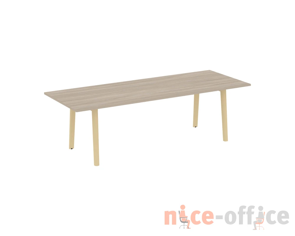 Стол переговорный, опоры - массив дерева 258x98x75 Оникс Вуд Директ / Onix Wood Direct