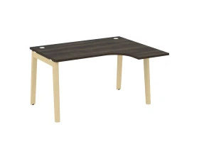 Стол эргономичный правый, опоры - массив дерева 138x118x75 Оникс Вуд / Onix Wood images