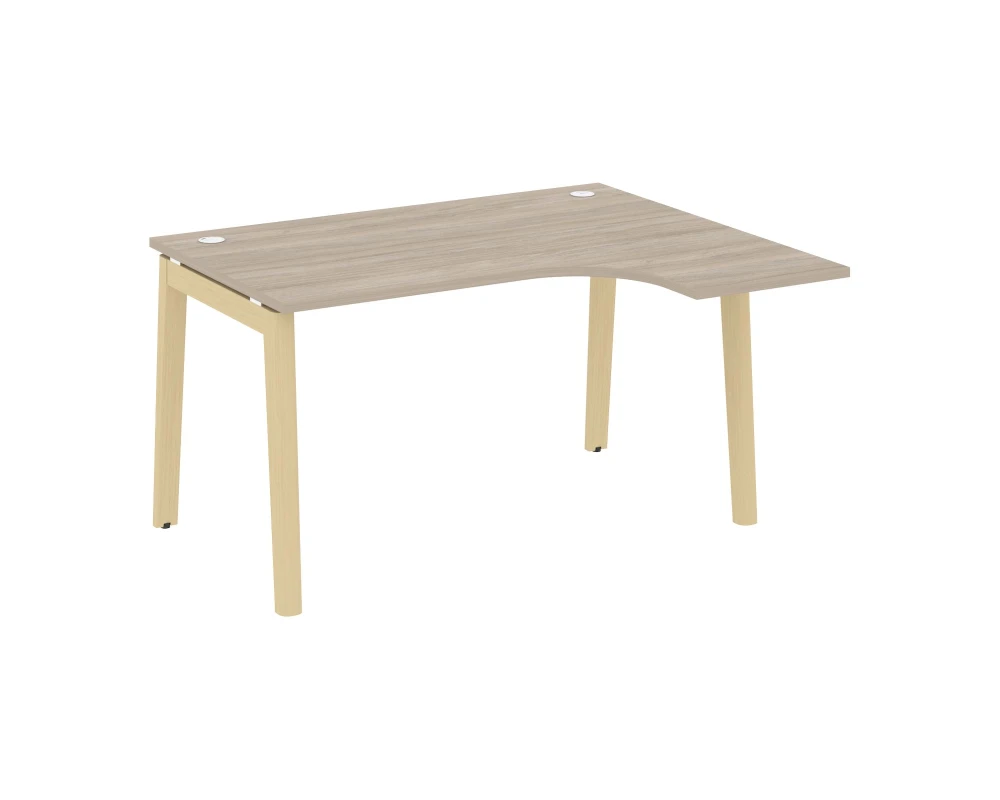 Стол эргономичный правый, опоры - массив дерева 138x118x75 Оникс Вуд / Onix Wood