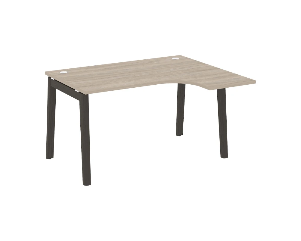Стол эргономичный правый, опоры - массив дерева 138x118x75 Оникс Вуд / Onix Wood