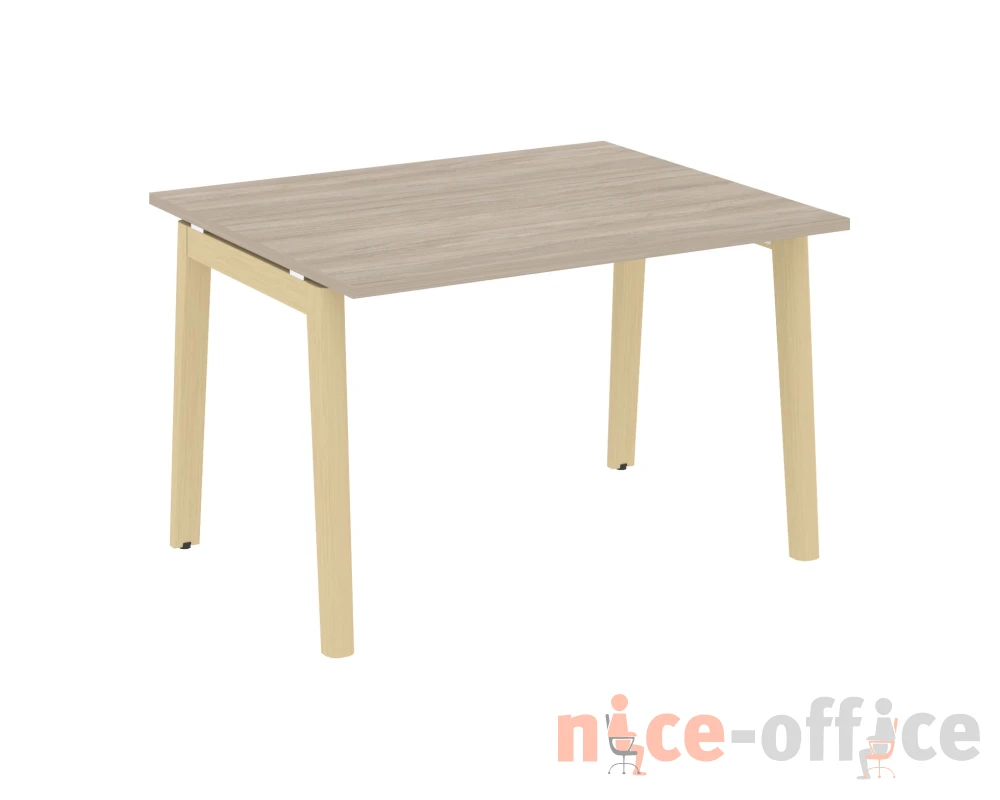 Стол переговорный (1 столешница), опоры - массив дерева 118x98x75 Оникс Вуд / Onix Wood