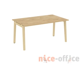 Стол переговорный (1 столешница), опоры - массив дерева 158x98x75 Оникс Вуд / Onix Wood images