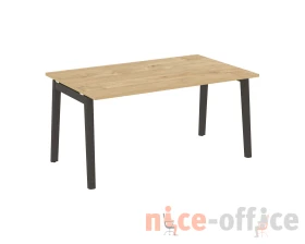 Стол переговорный (1 столешница), опоры - массив дерева 158x98x75 Оникс Вуд / Onix Wood images