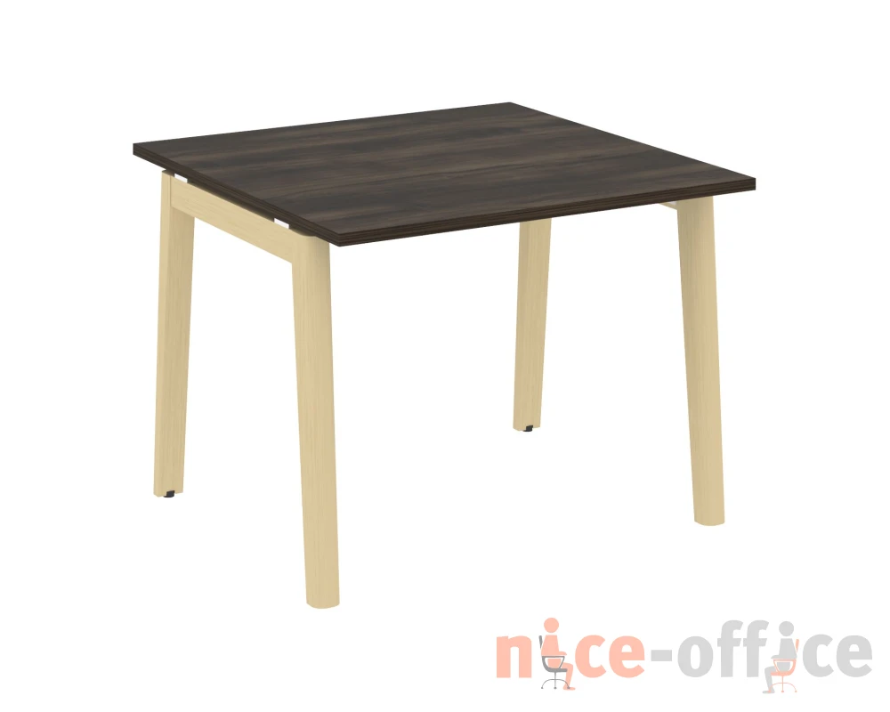 Стол переговорный (1 столешница), опоры - массив дерева 98x98x75 Оникс Вуд / Onix Wood