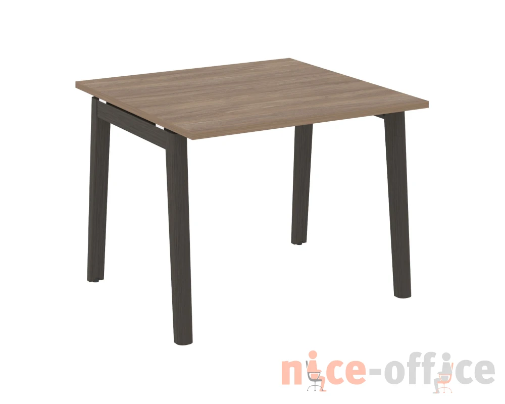 Стол переговорный (1 столешница), опоры - массив дерева 98x98x75 Оникс Вуд / Onix Wood