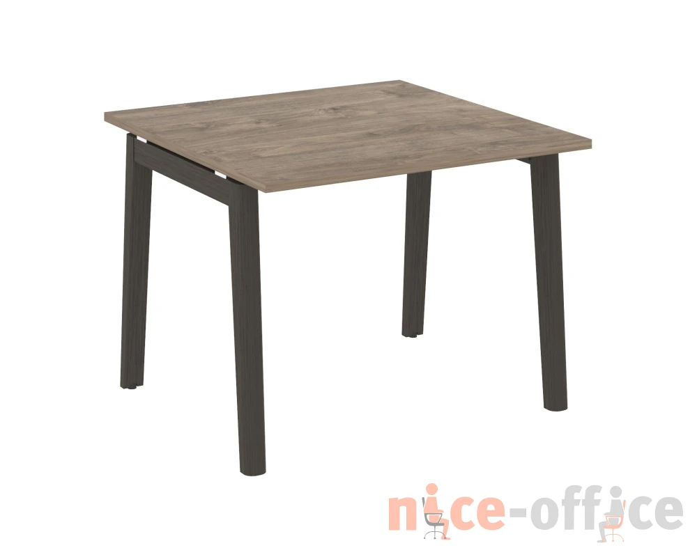 Стол переговорный (1 столешница), опоры - массив дерева 98x98x75 Оникс Вуд / Onix Wood