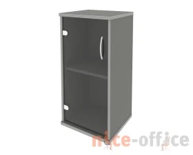 Шкаф низкий узкий левый 1 низкая дверь стекло Рива / Riva images
