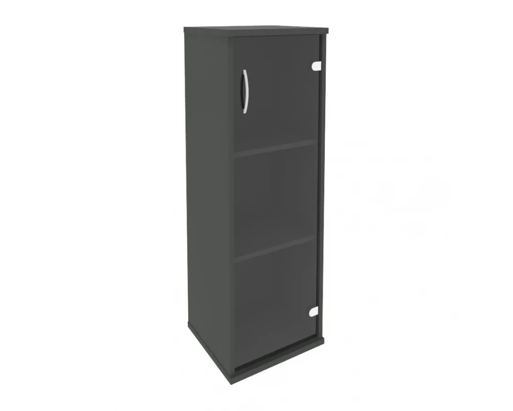 Шкаф средний узкий правый 1 средняя дверь стекло Рива / Riva