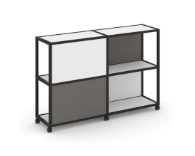 Стеллаж 3 уровня 2 секции VR.LT-STK-314.06 1170x400x1046 Шелф Мобайл / Shelf Mobile images