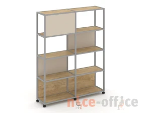 Стеллаж 5 уровней 2 секции VR.LT-STK-514.12 2370x400x2000 Шелф Мобайл / Shelf Mobile images