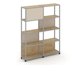 Стеллаж 5 уровней 2 секции VR.LT-STK-514.12 2370x400x2000 Шелф Мобайл / Shelf Mobile images