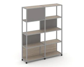 Стеллаж 5 уровней 2 секции VR.LT-STK-514.12 2370x400x2000 Шелф Мобайл / Shelf Mobile images