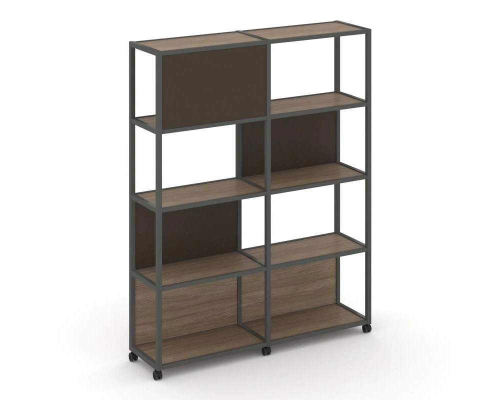 Стеллаж 5 уровней 2 секции VR.LT-STK-514.12 2370x400x2000 Шелф Мобайл / Shelf Mobile