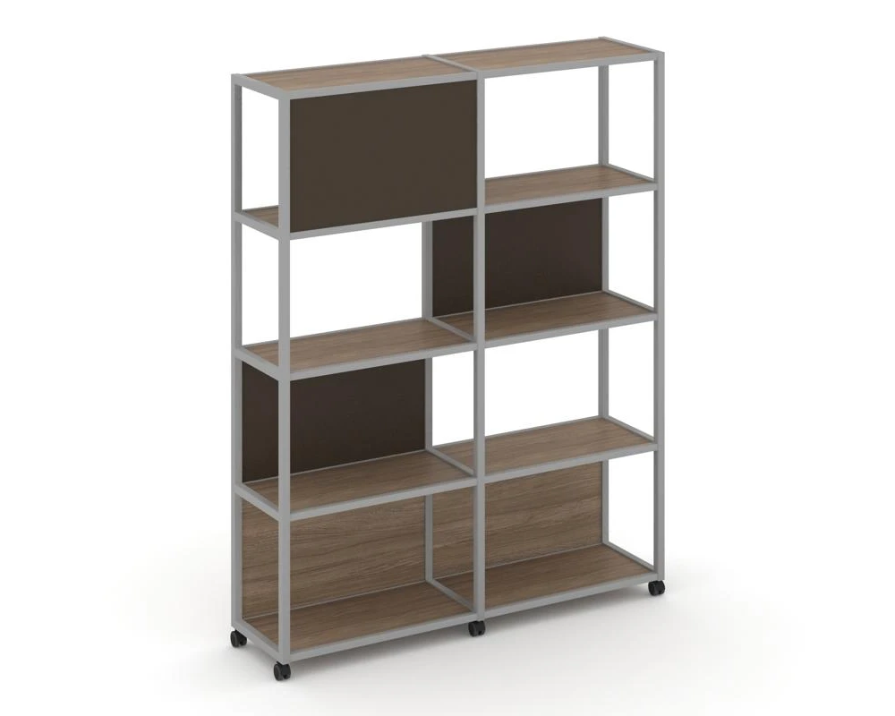 Стеллаж 5 уровней 2 секции VR.LT-STK-514.12 2370x400x2000 Шелф Мобайл / Shelf Mobile