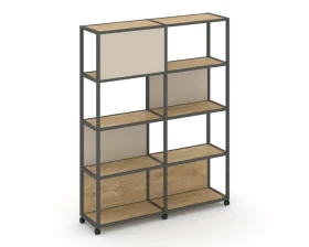 Стеллаж 5 уровней 2 секции VR.LT-STK-514.12 2370x400x2000 Шелф Мобайл / Shelf Mobile images